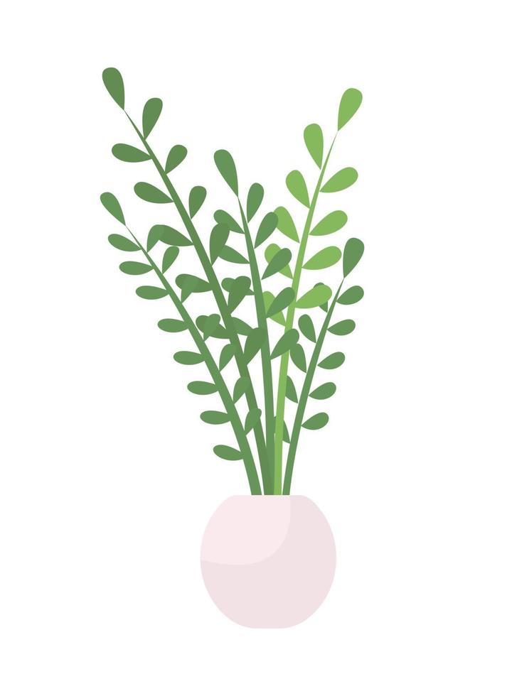 Growing indoor plant semi flat color vector object