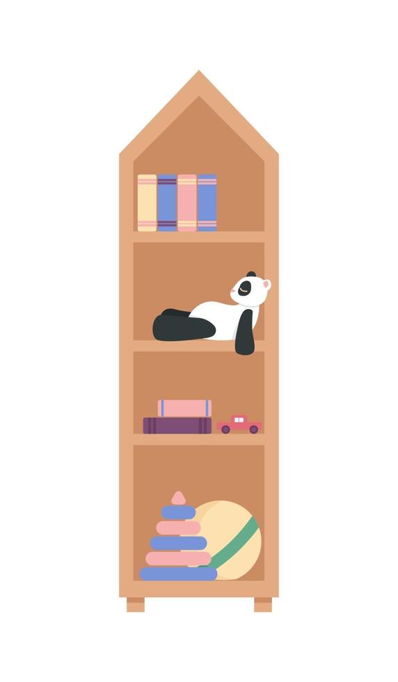 Furniture for toys storage semi flat color vector object