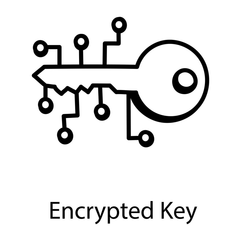 Encrypted Digital Key 3263855 Vector Art at Vecteezy