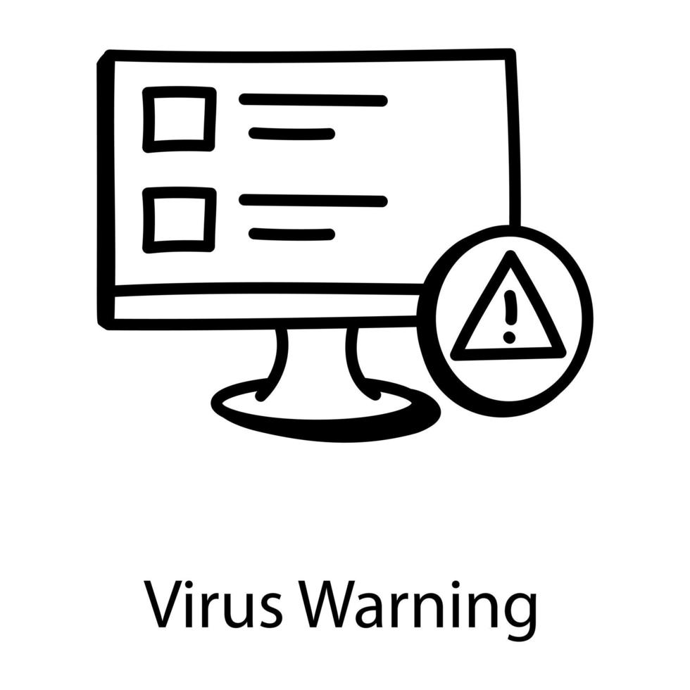 Virus Warning system vector