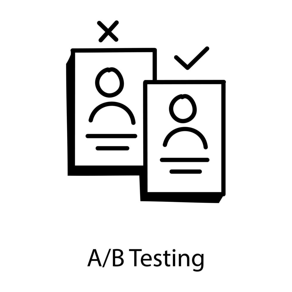 Ab Testing and experiment vector