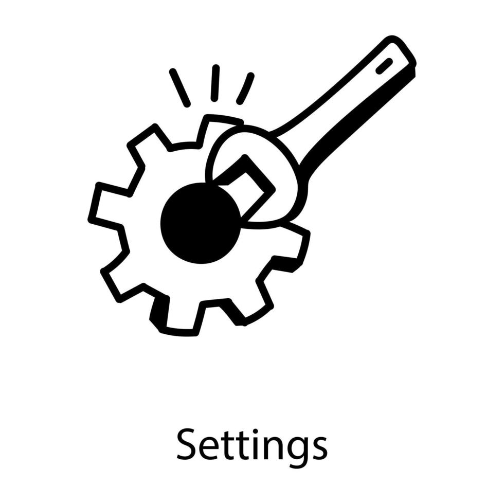 Settings and Management vector