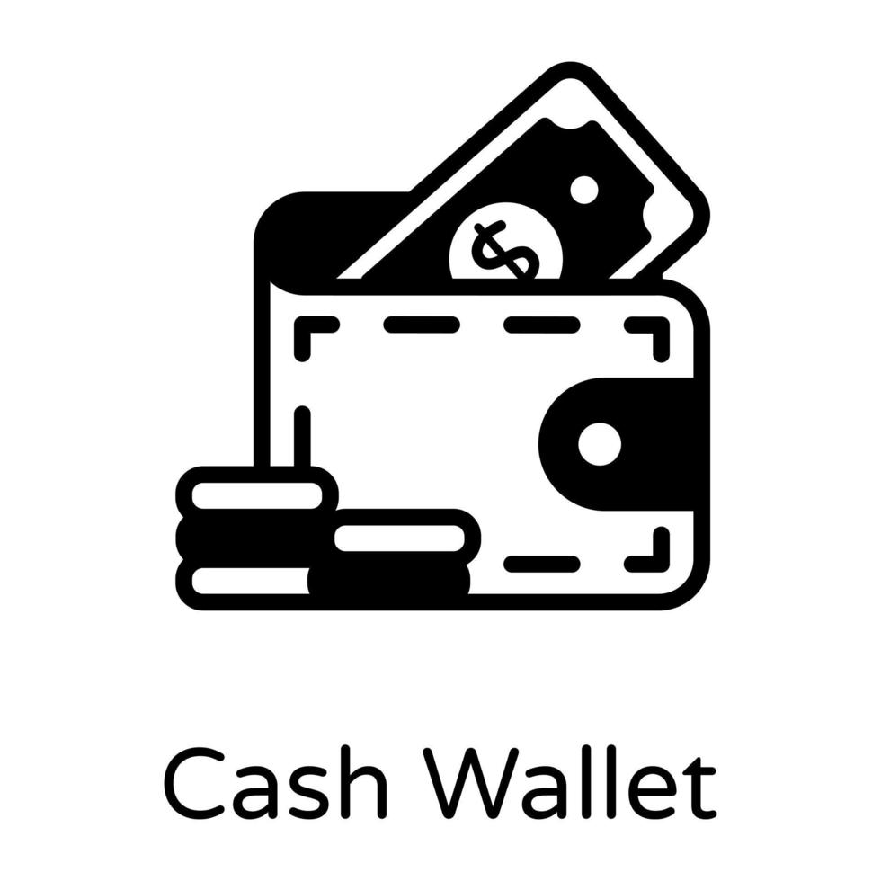 Cash Wallet and Pocket money vector