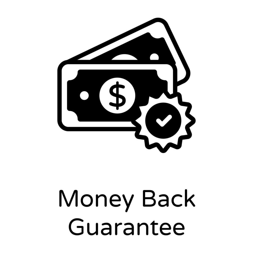 Money Back Guarantee vector