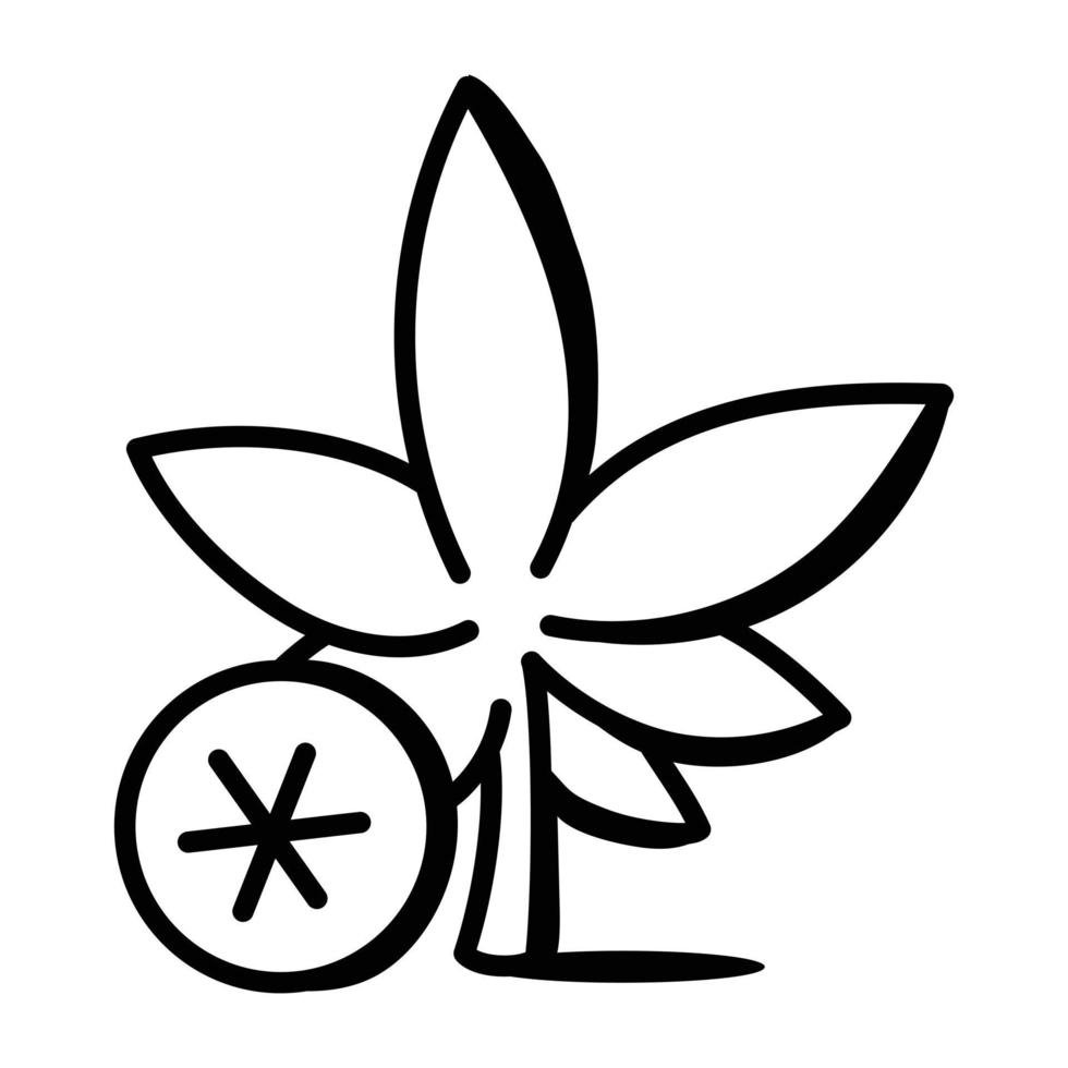planta de marihuana medicinal vector