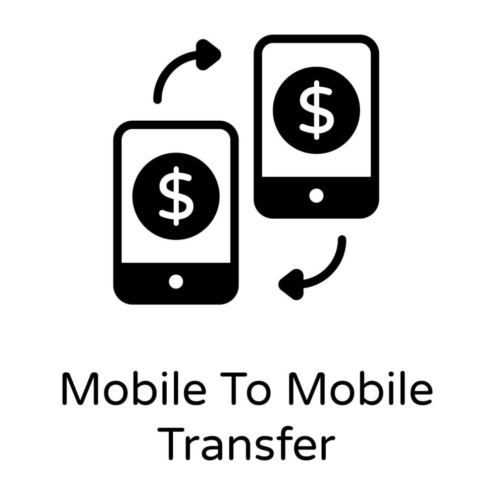 Mobile To Mobile Transfer 3263969 Vector Art at Vecteezy