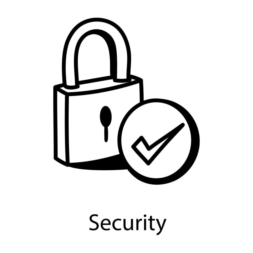 Security and Lock pad vector