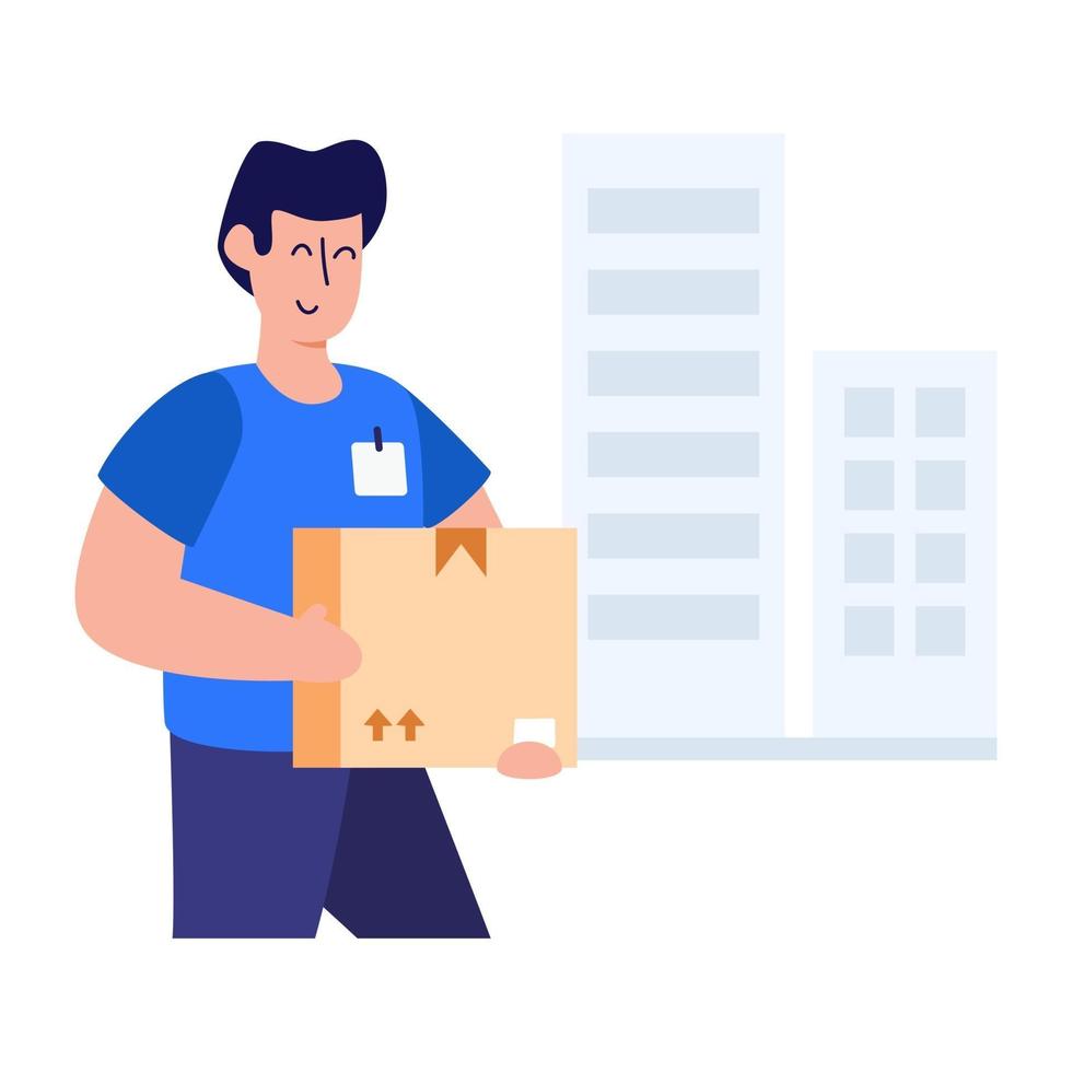 Delivery Boy and Person vector