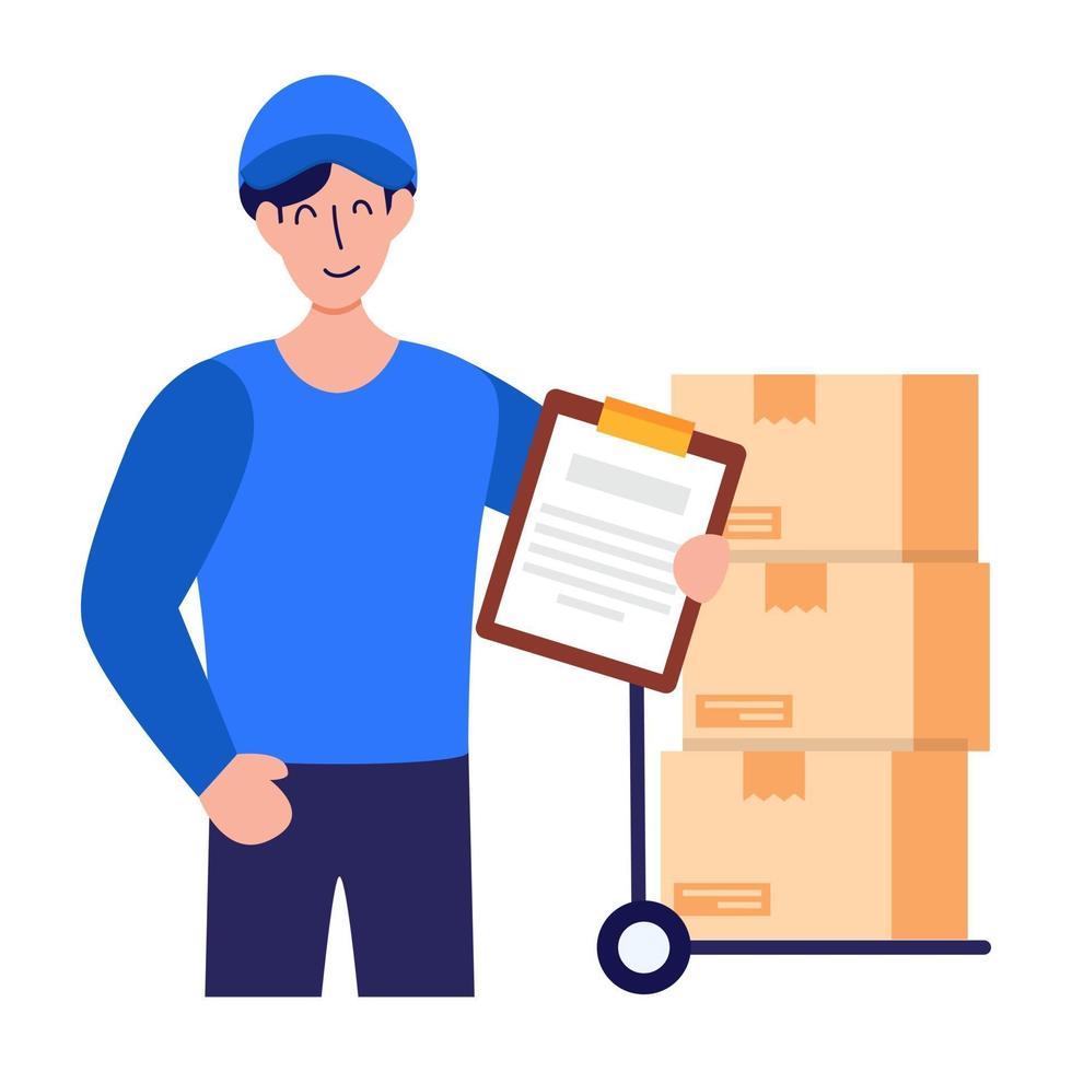 Delivery Boy and Person vector