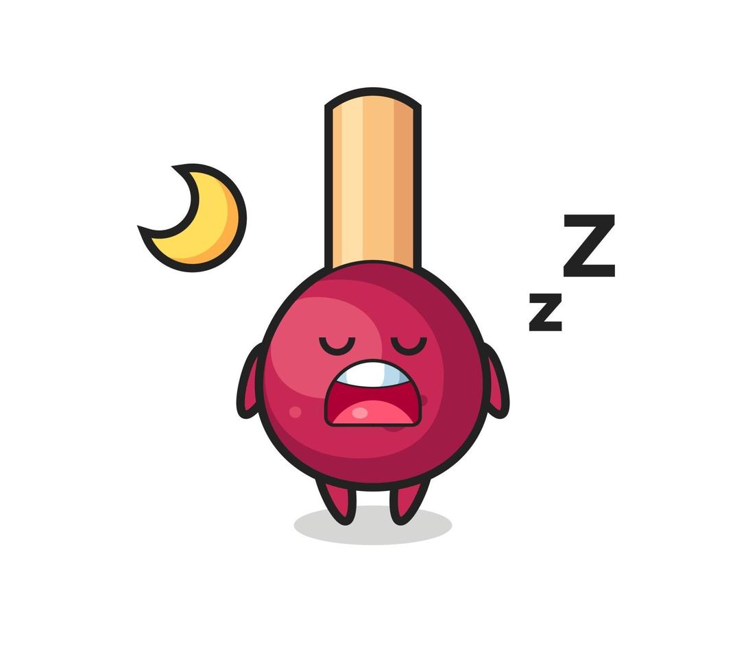 matches character illustration sleeping at night vector