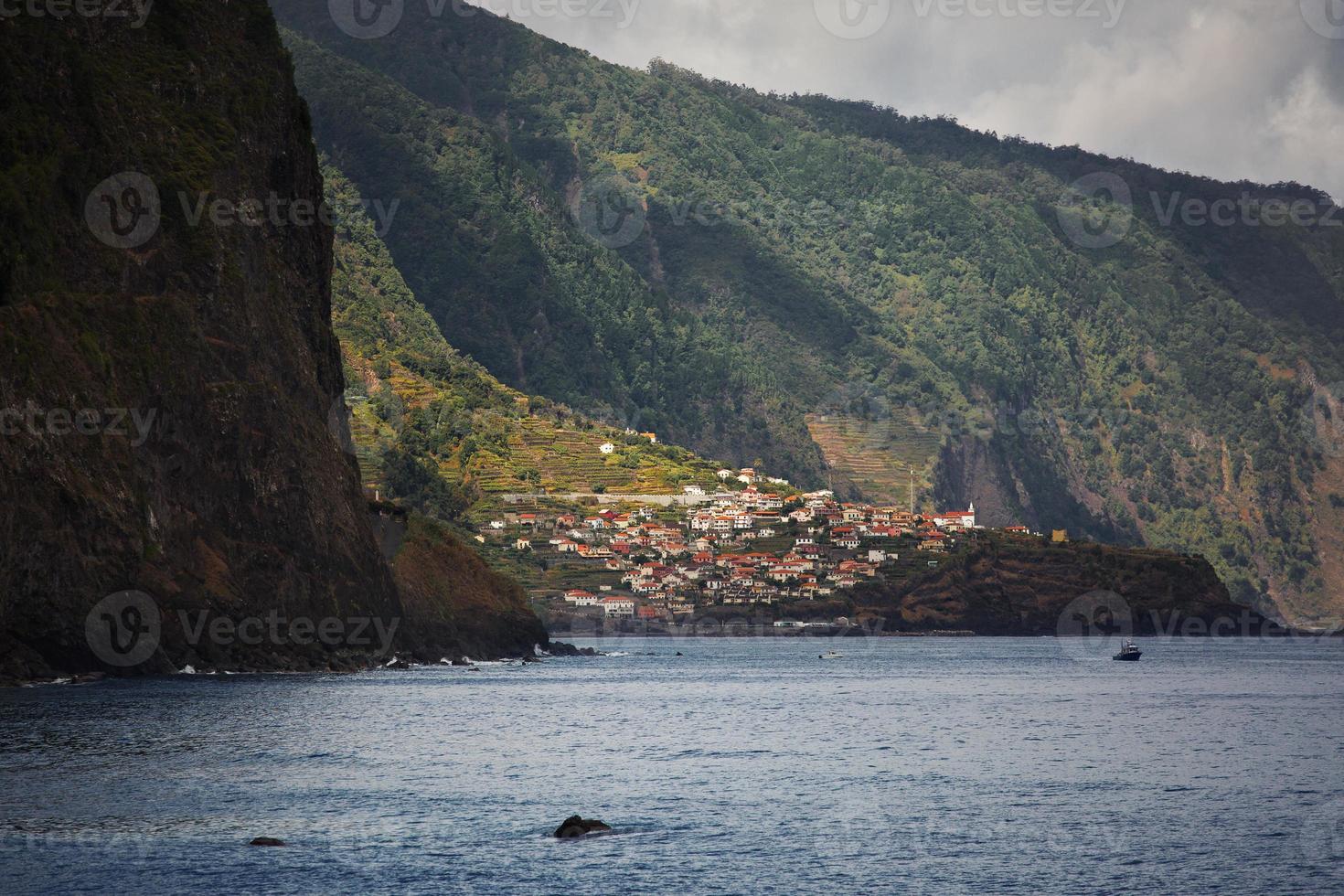 pequeño pueblo de la costa atlántica foto