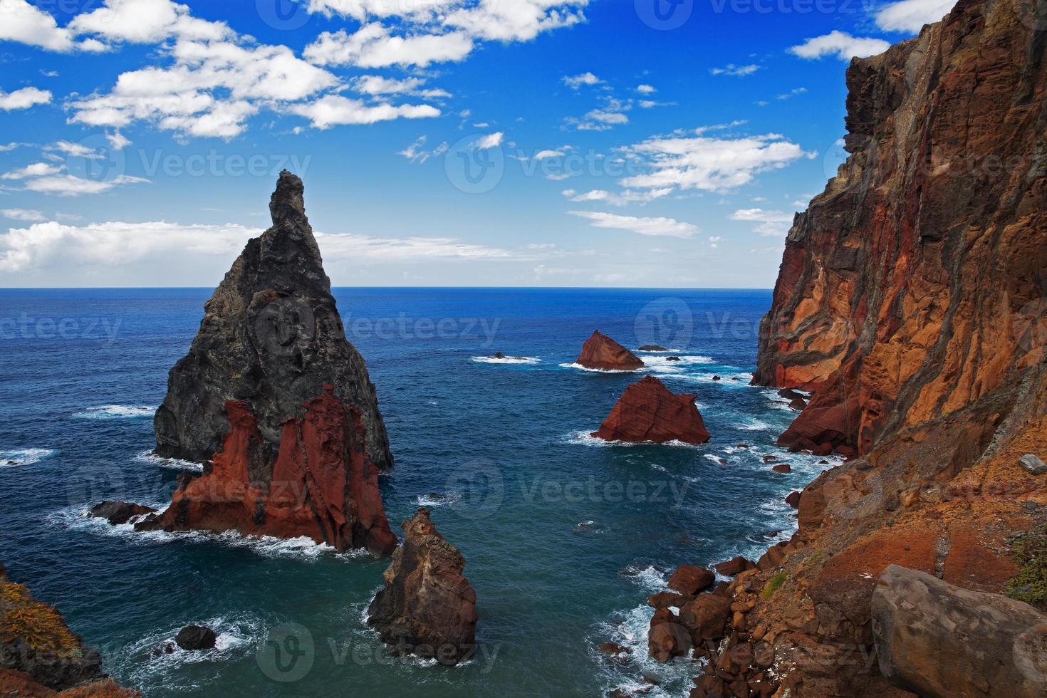 Landscape with rocky shore photo