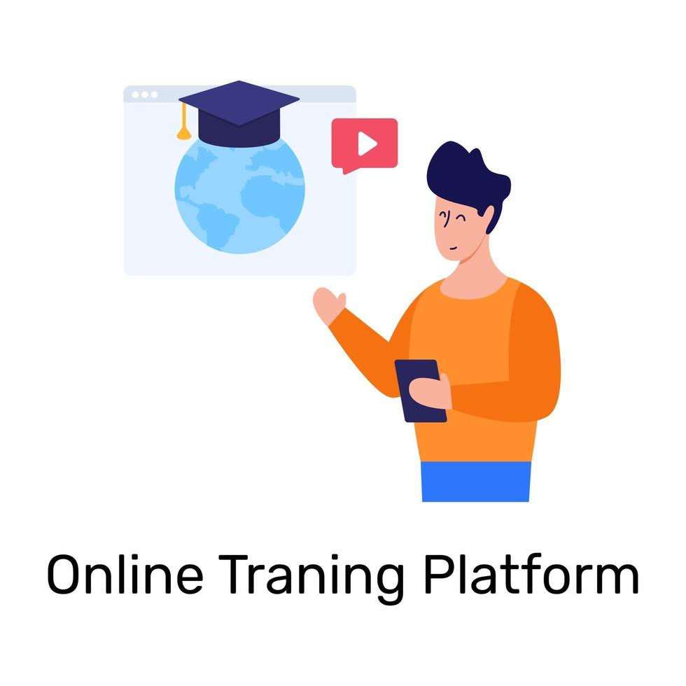 Online Training Platform vector