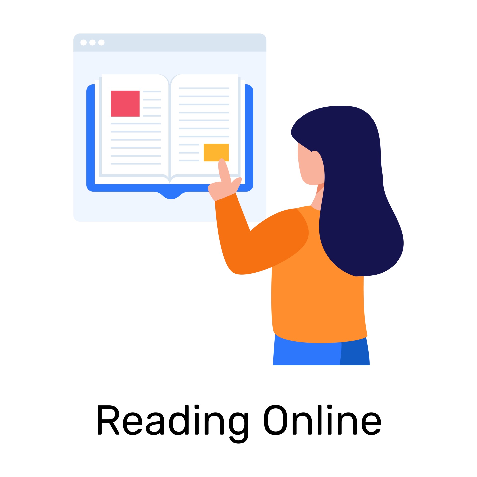 Online Virtual Reading 3265986 Vector Art at Vecteezy
