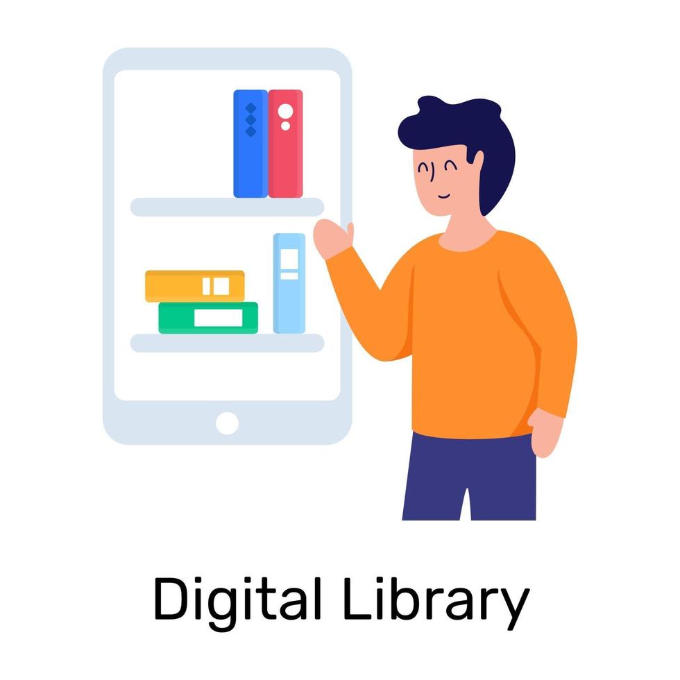 Online Digital Library vector