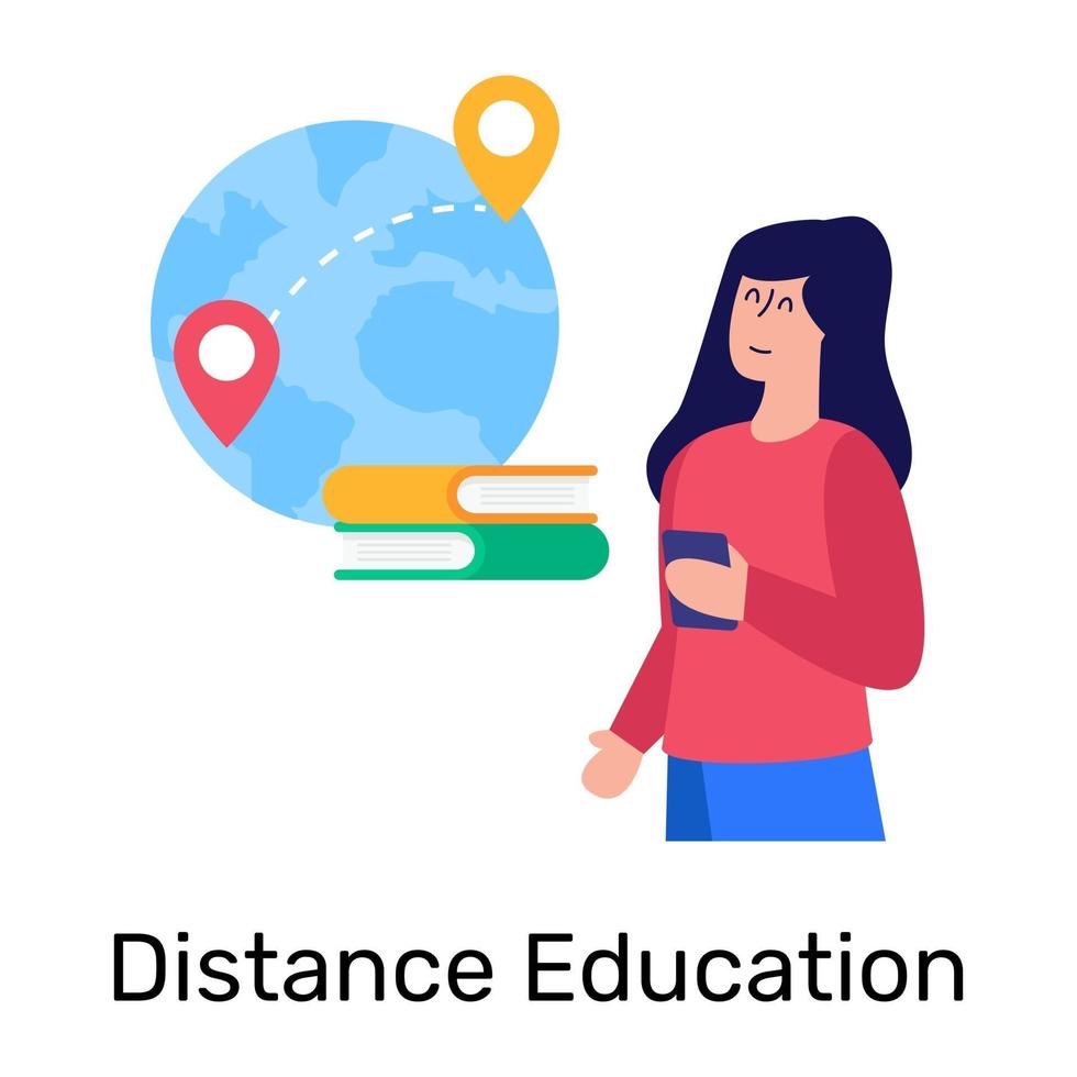 Distance Education and Study vector