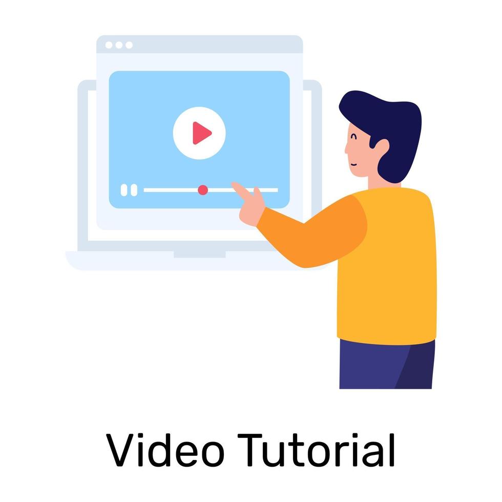 estudio de video tutorial vector