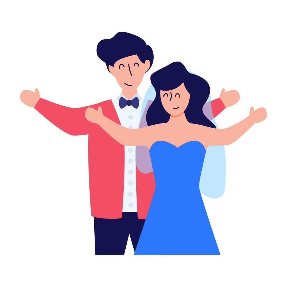 pareja casada y cónyuge vector