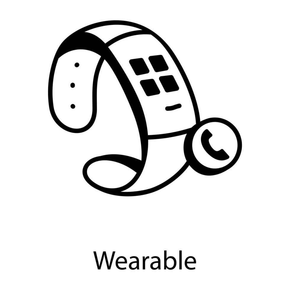 Wearable and Bluetooth vector
