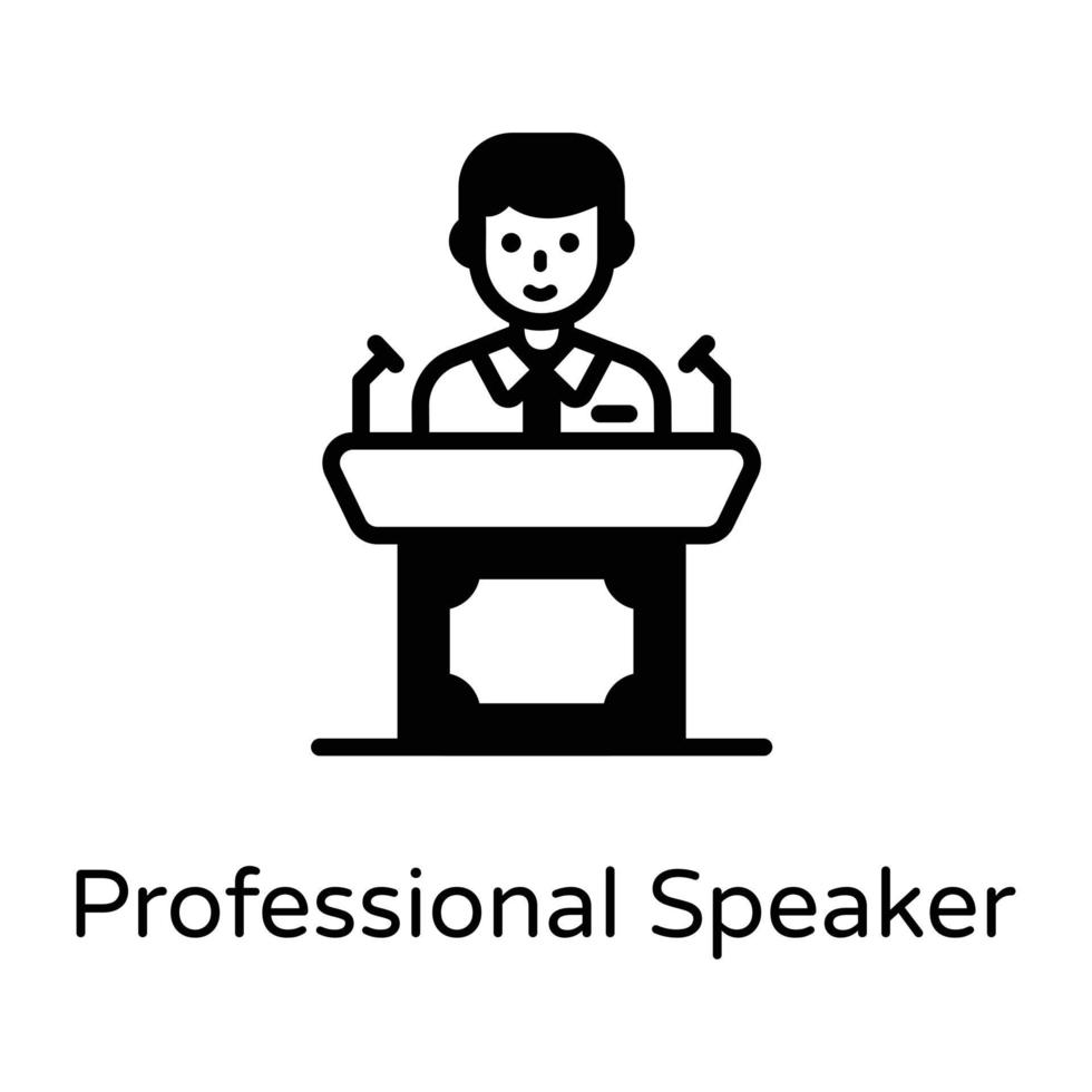 Professional Speaker and lecturer vector