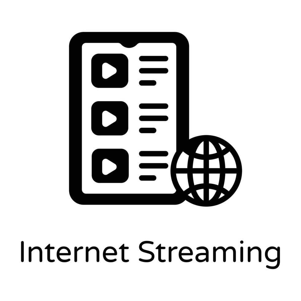 Live Internet Streaming vector