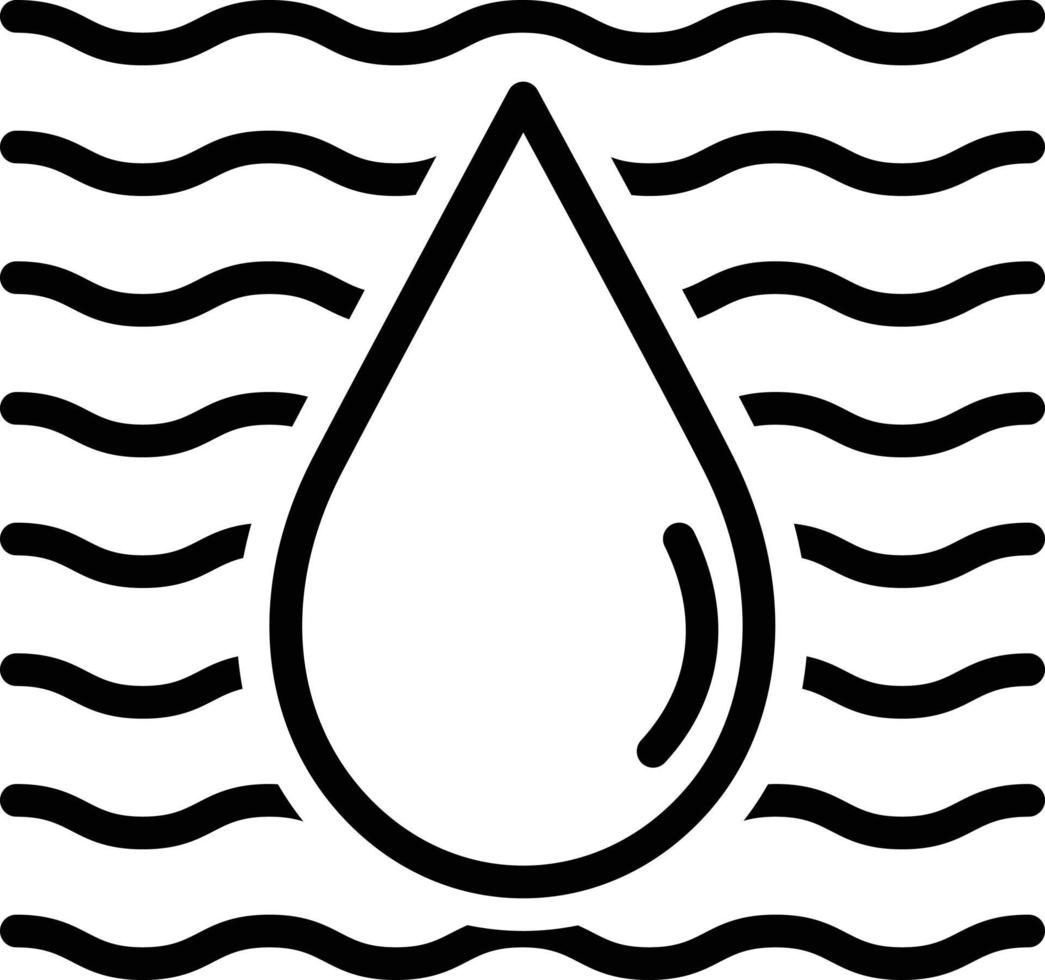 icono de línea de agua vector