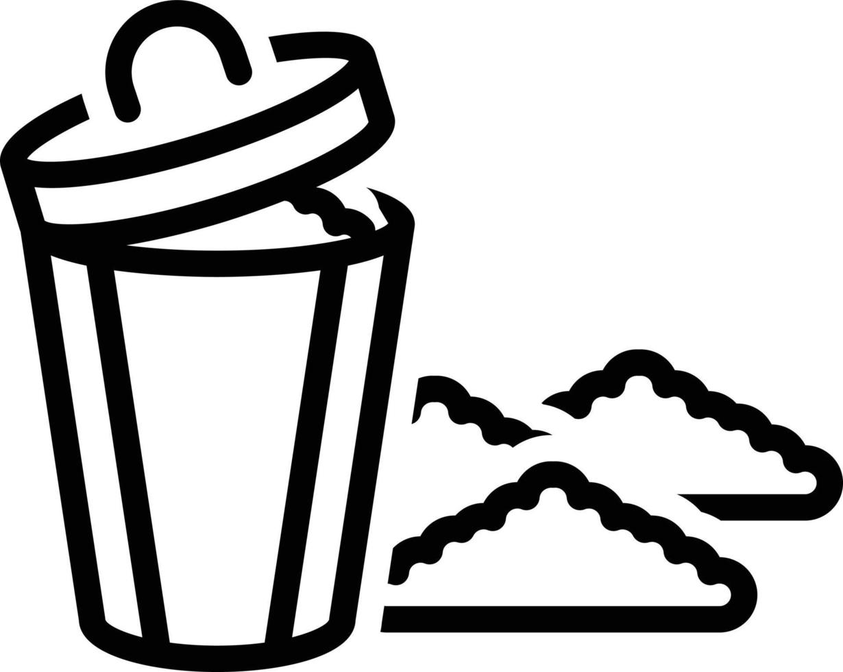 Line icon for garbage vector