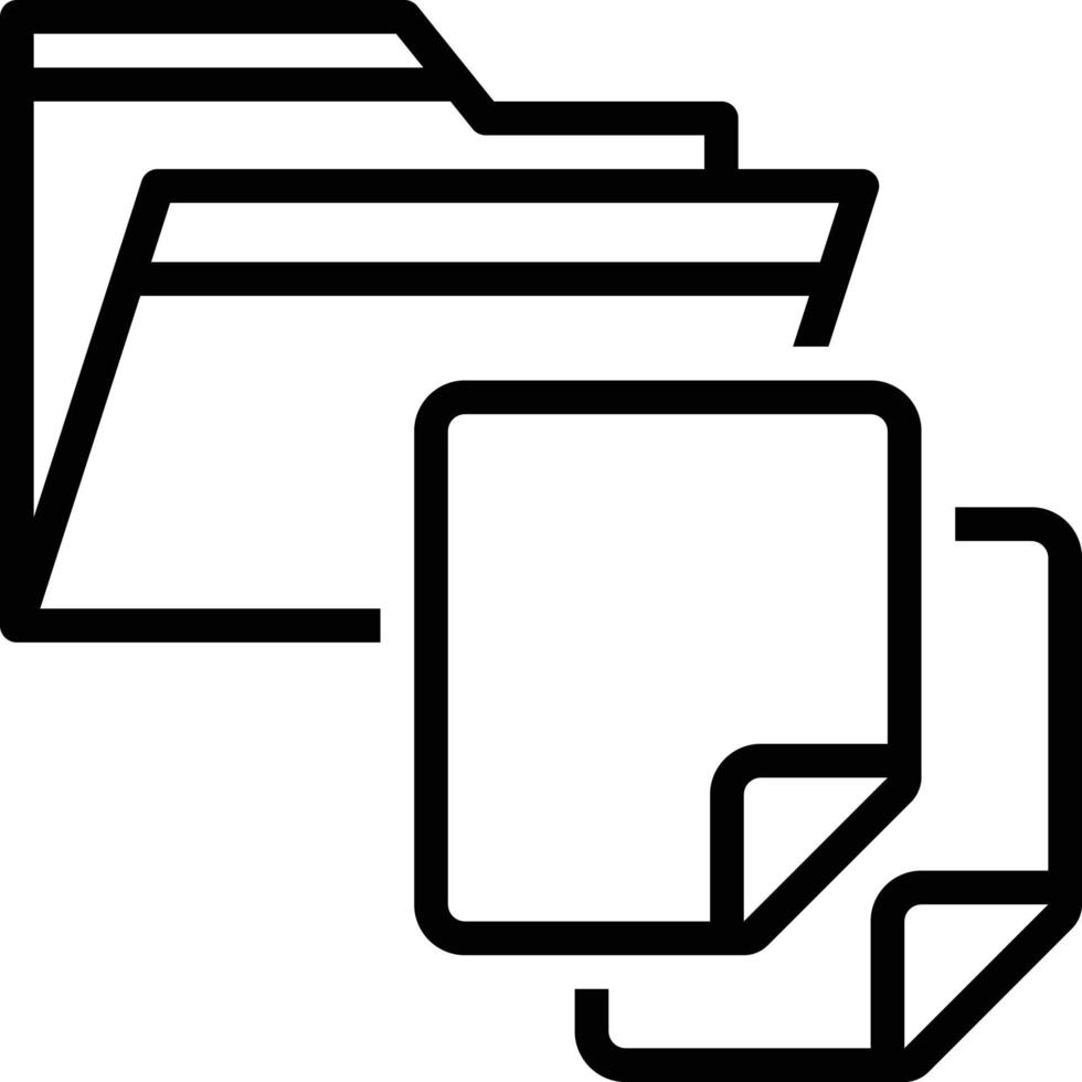 Line icon for files vector