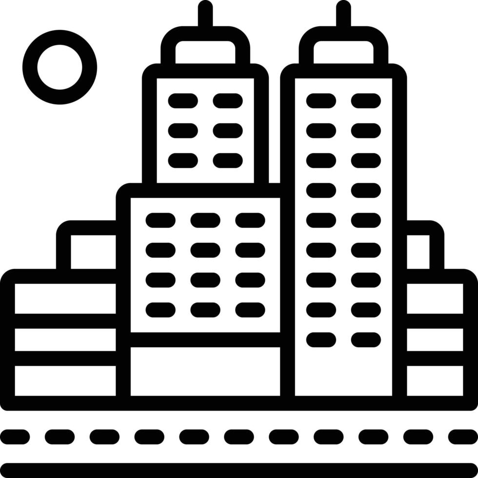 Line icon for city vector