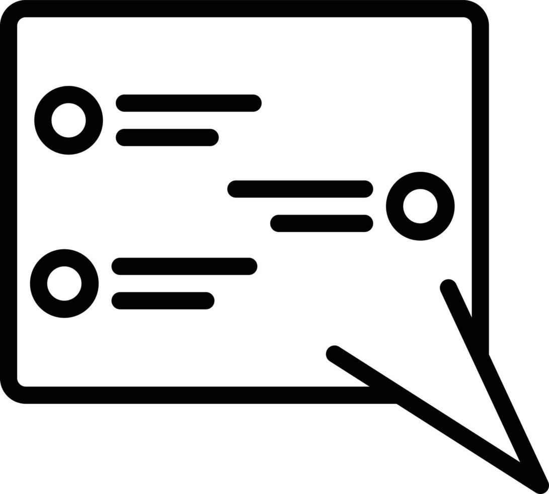 Line icon for messages vector