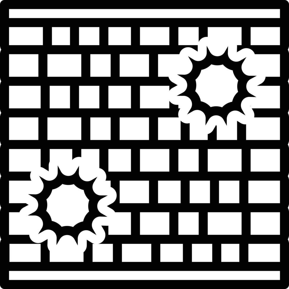 Line icon for wall vector