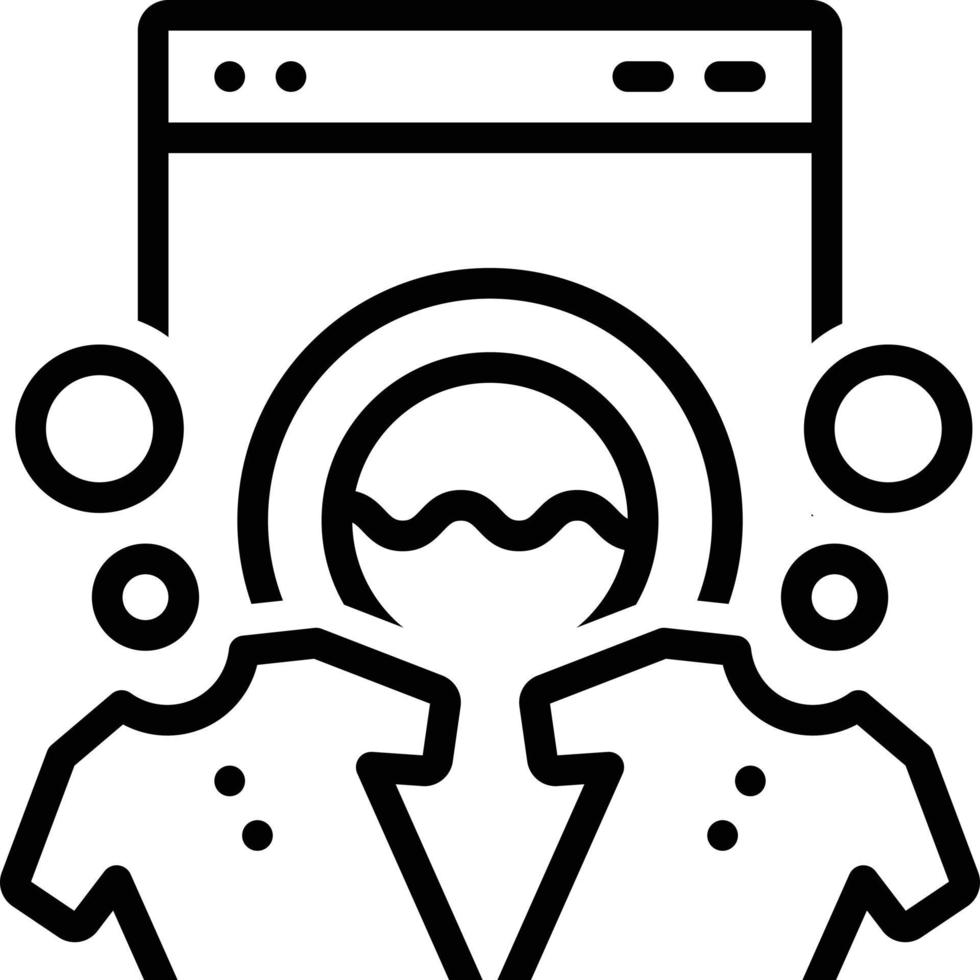 Line icon for launderette vector