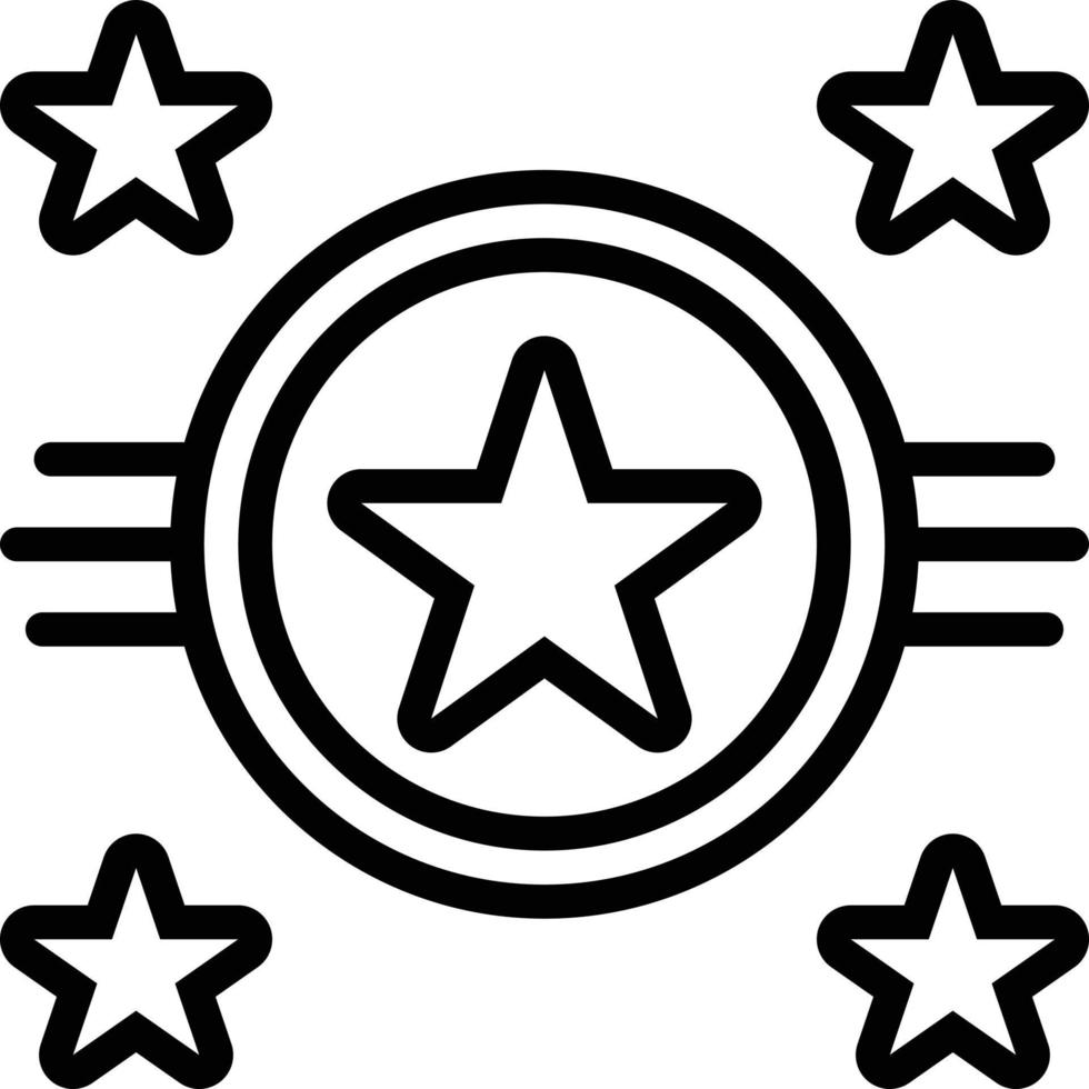 Line icon for stars vector