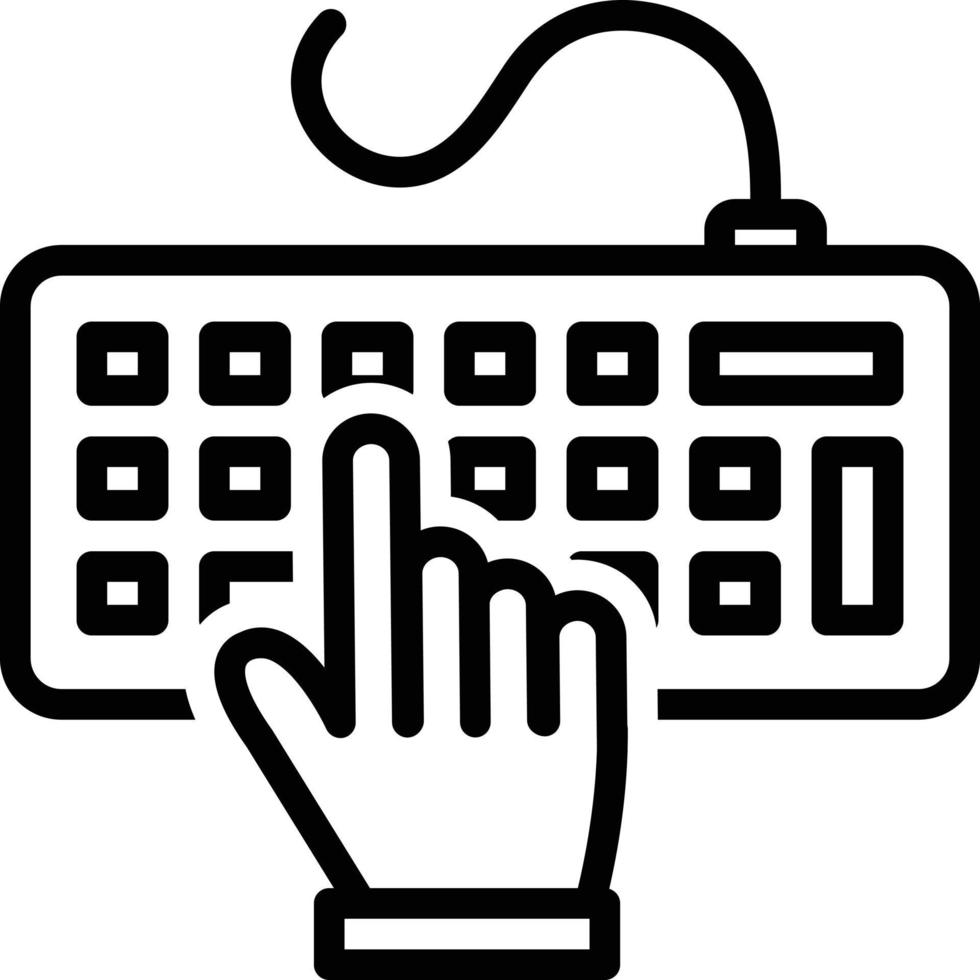 Line icon for keypress vector