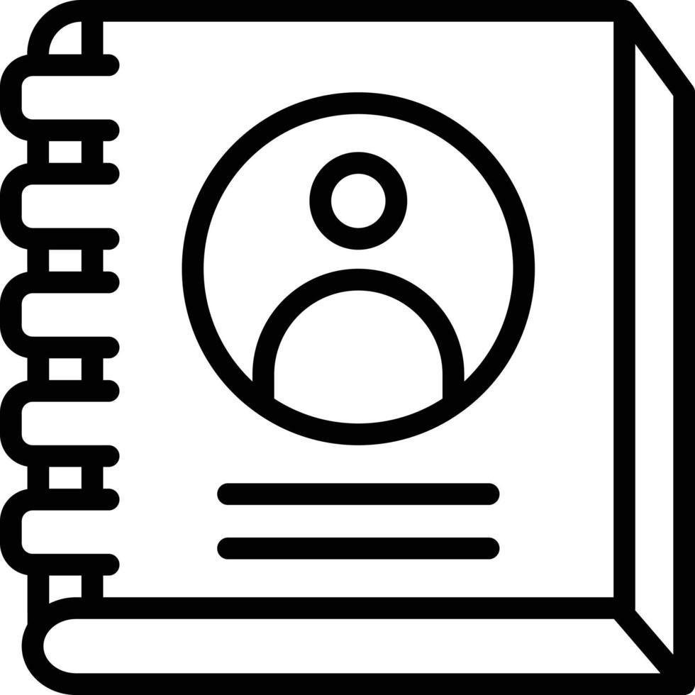 Line icon for directory vector