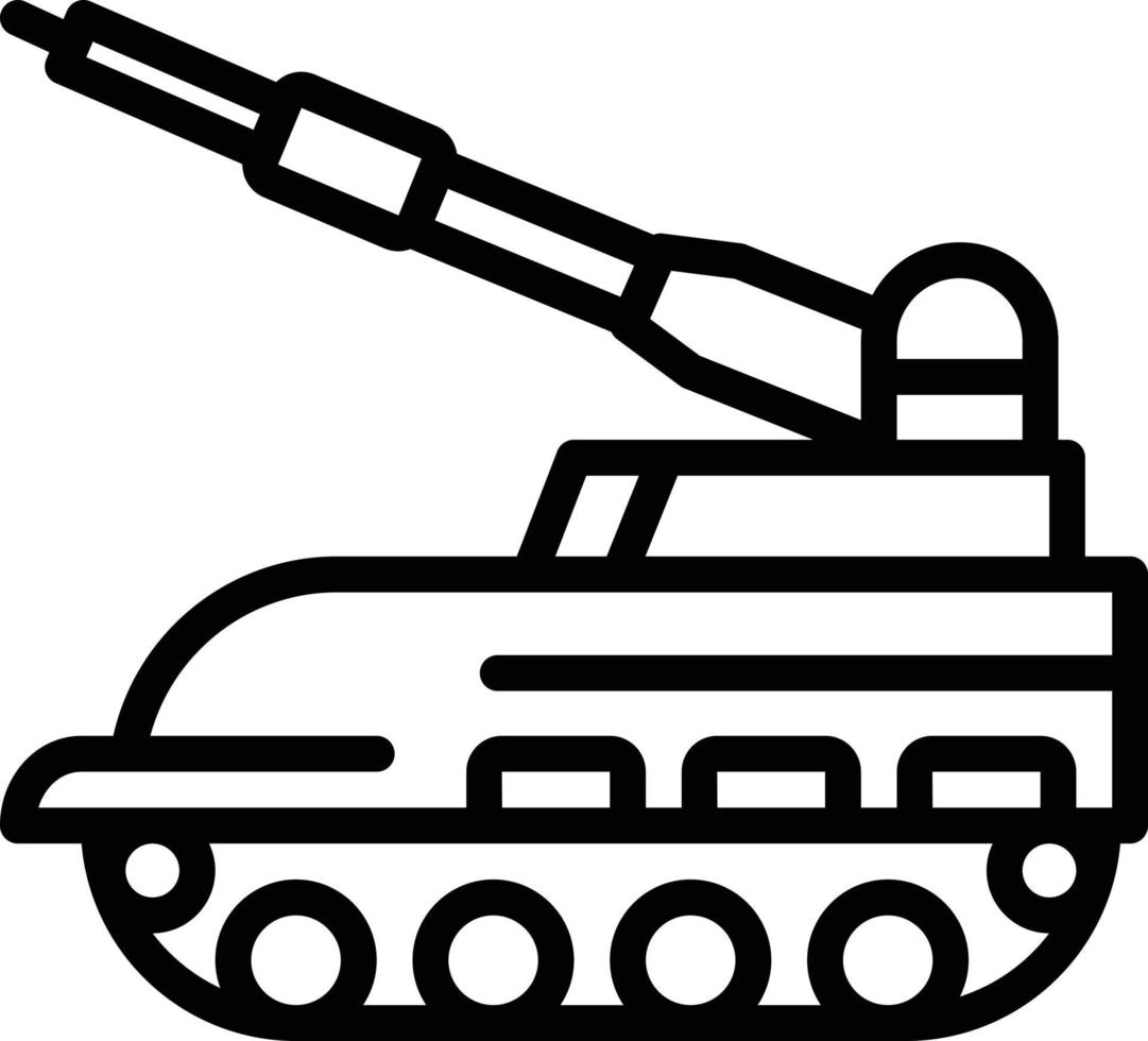 icono de línea para tanque vector