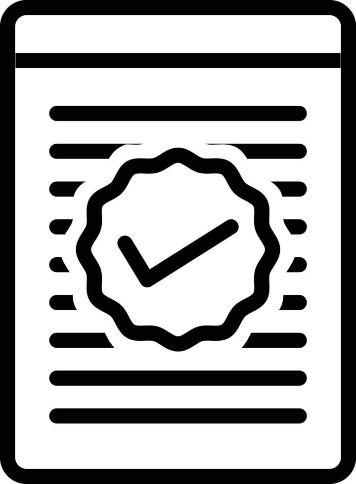 Line icon for checked vector