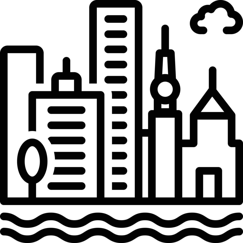 Line icon for liverpool vector