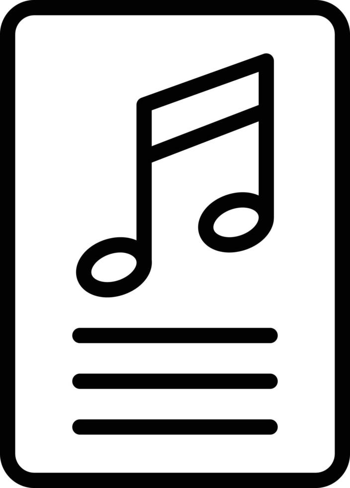 Line icon for lyric vector