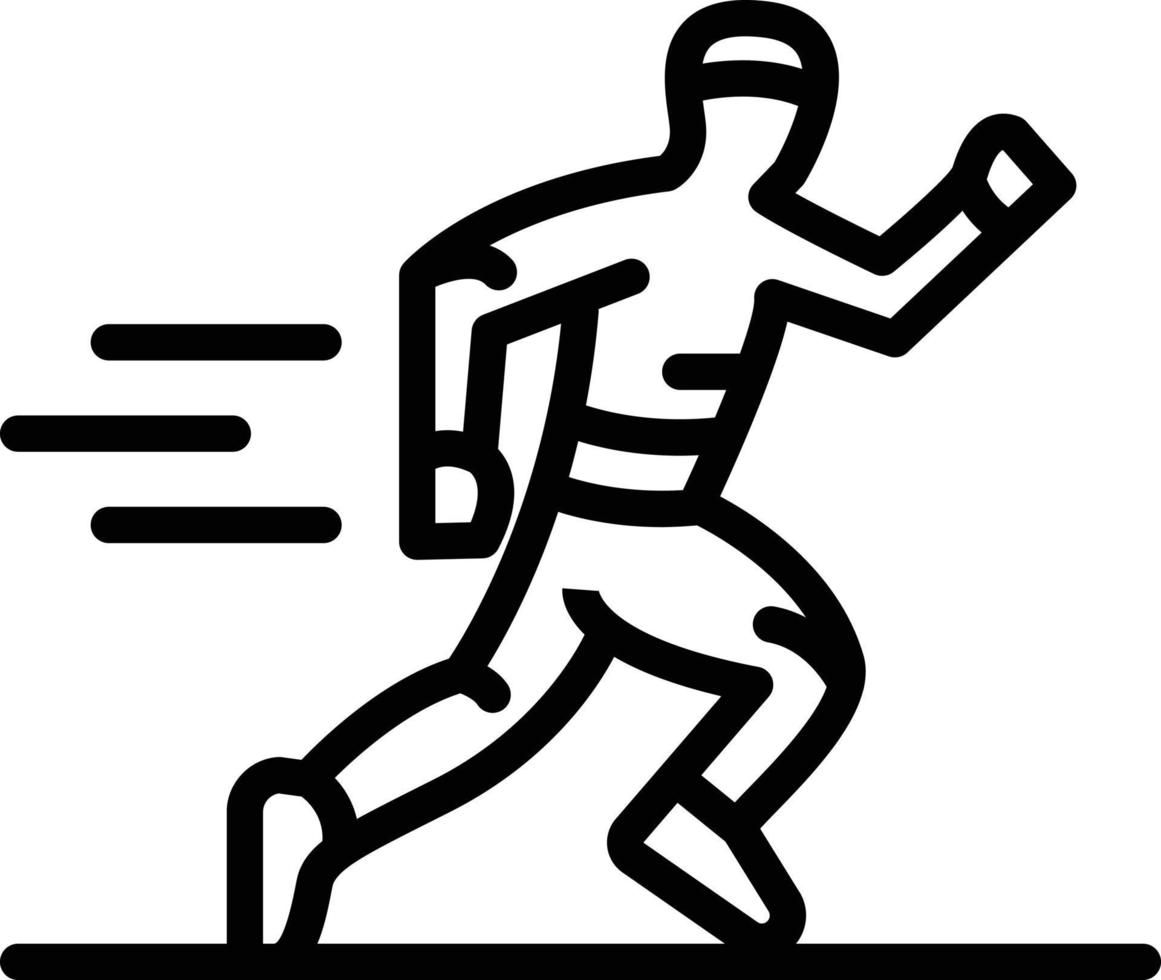 Line icon for running vector