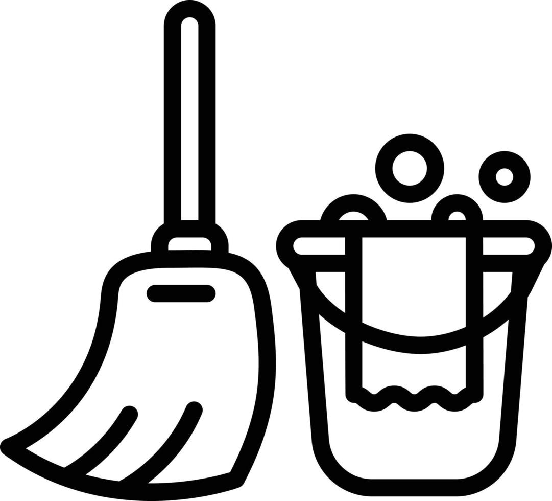 Line icon for cleaning vector