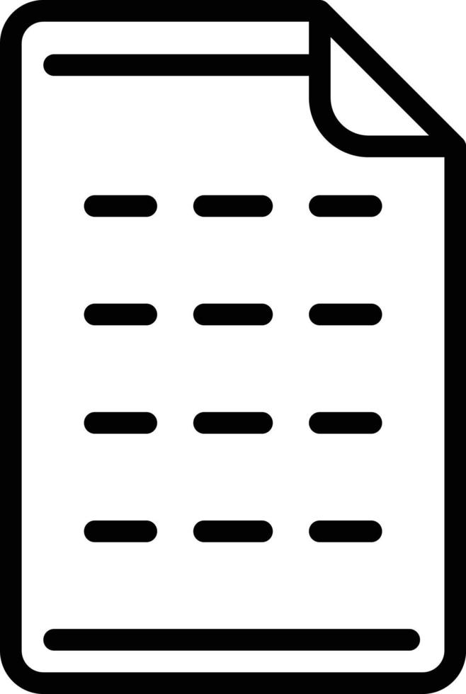 Line icon for page vector