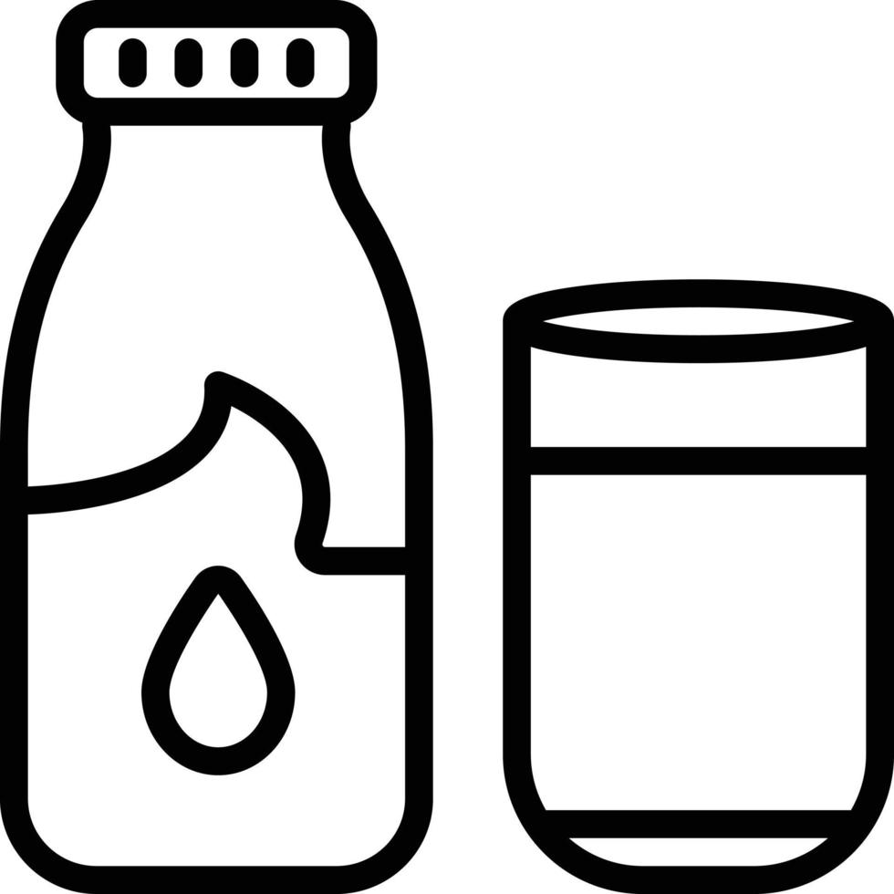 Line icon for milk vector
