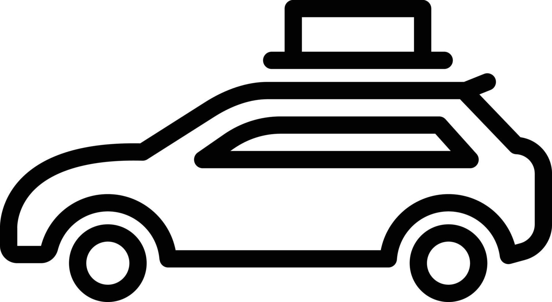 icono de línea para carro de carro vector