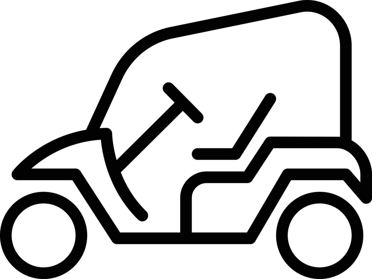 Line icon for golf cart vector