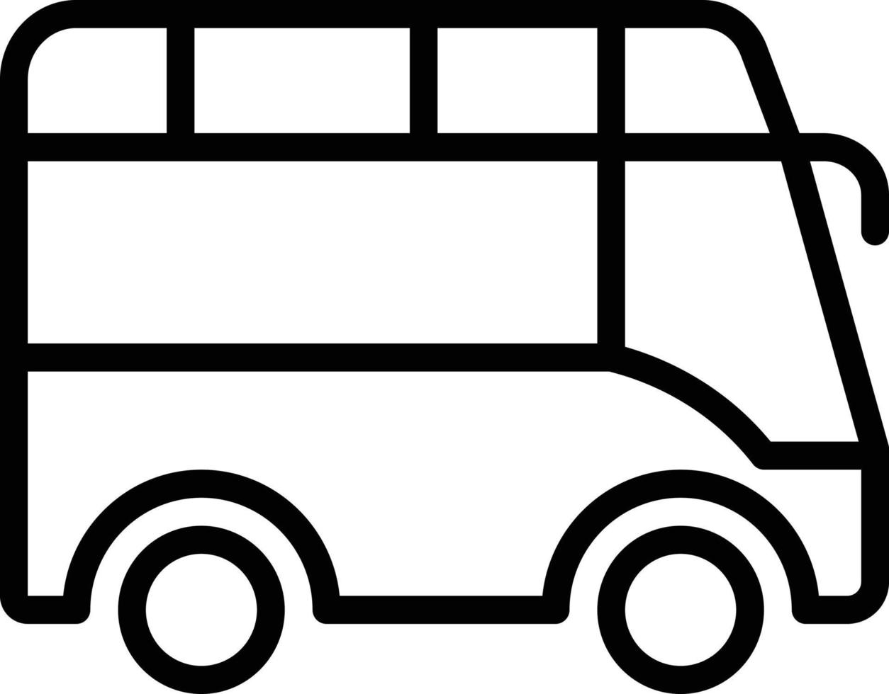Line icon for tourist bus vector