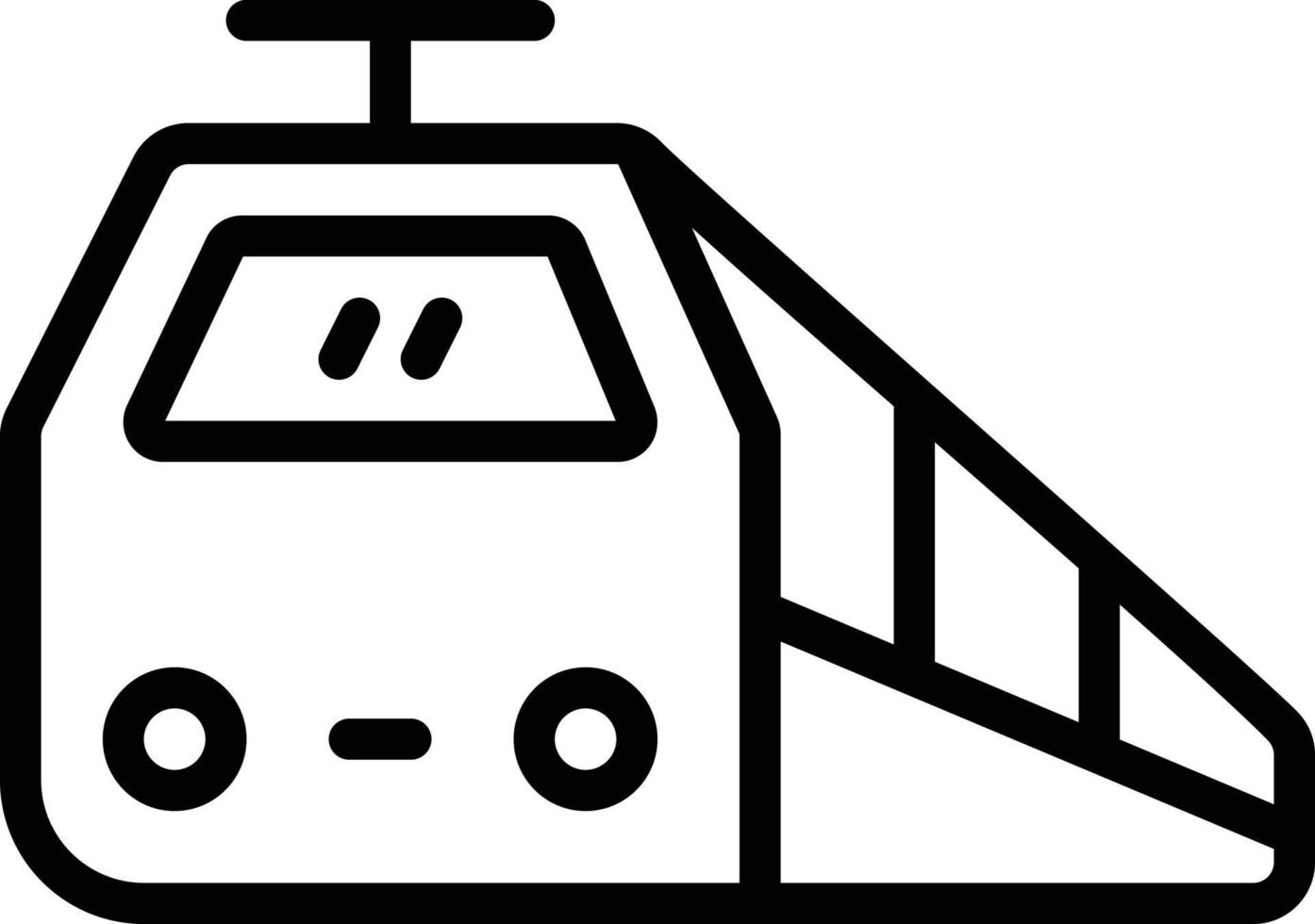 icono de línea para tren vector