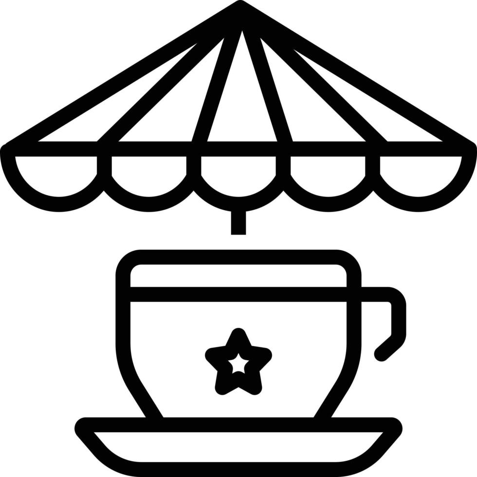 Line icon for tea stall vector