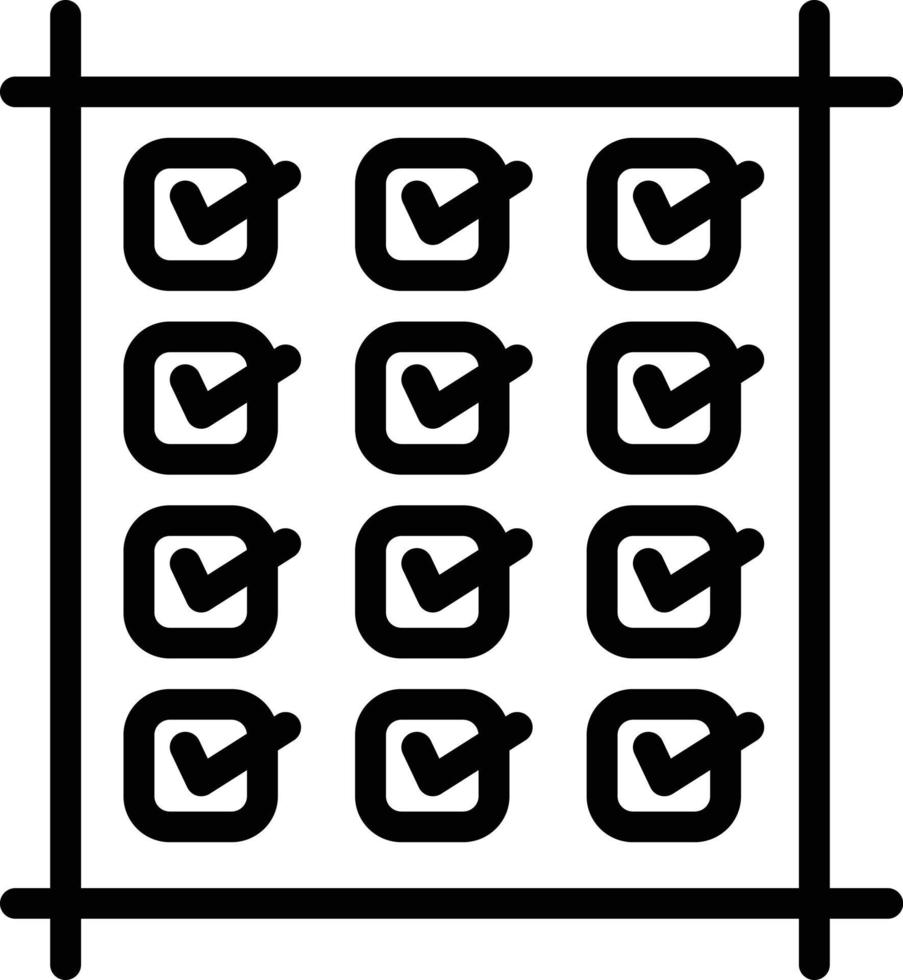 Line icon for check vector