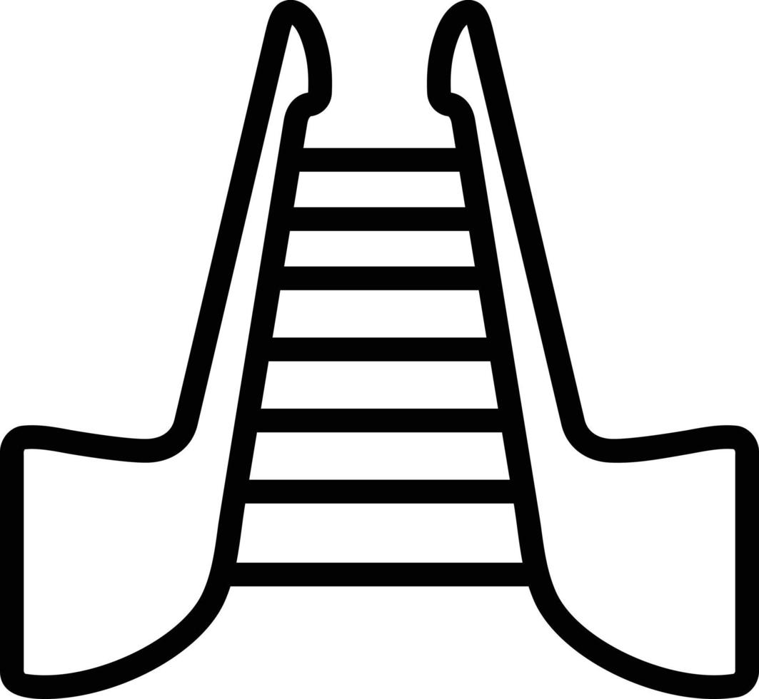 Line icon for stairs vector